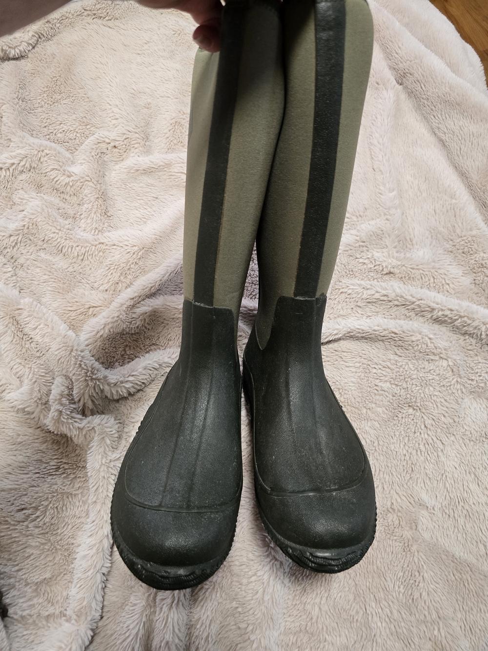 Muck Boot Company Women's Size 8 Green Neoprene Tall Waterproof Rain Boots - Picture 2 of 5
